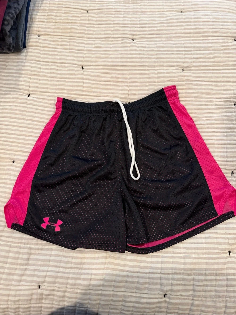 Under Armour Black & Hot Pink Women's Athletic Shorts